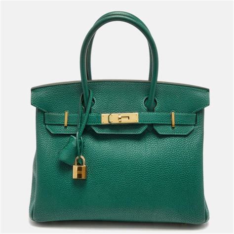 hermes malachite birkin leather.